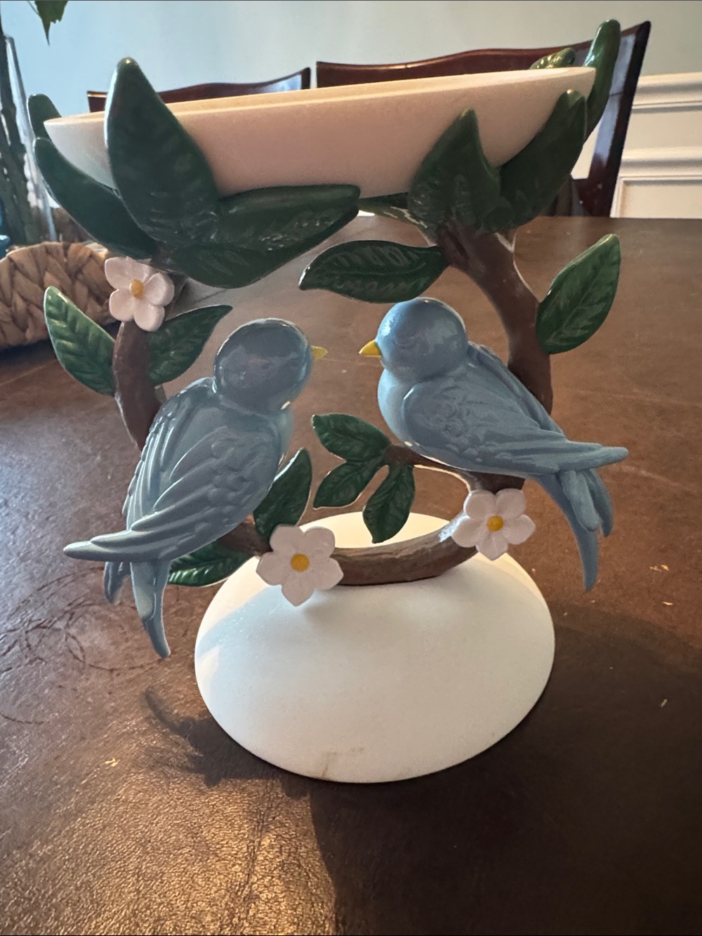 Bath and Body - blue bird candle holder